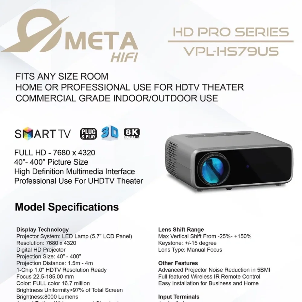 Meta hifi VPL-HS79US Projector